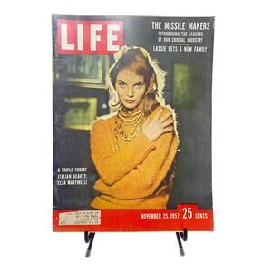LIFE Magazine November 25 1957 Elsa Martinelli Cover Egypt Nasser Olive Branch